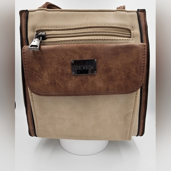LIZ SOTO Brown/Taupe convertible bag backpack - Picture 15 of 15
